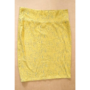 Lularoe skirt Size XL Cassie pencil stretch knee length Yellow
